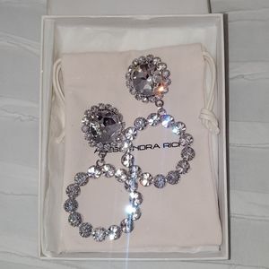 Alessandra Rich Crystal Circle Earrings